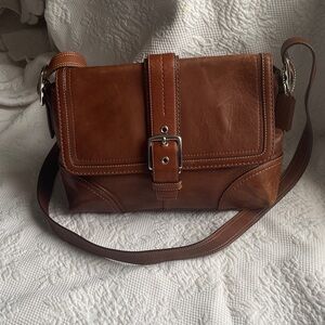 Coach Rich Hampton Brown Leather Crossbody